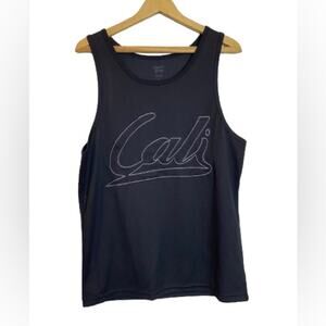 Men's Original Deluxe Supply Cali Black with White Stitching‎ Tank Top Sz M